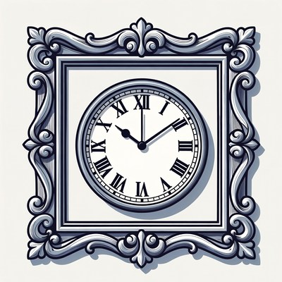 Ornate Framed Clock