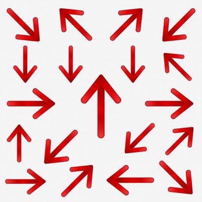 Red Arrows Set Vector