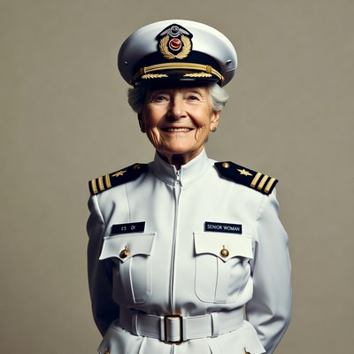 Senior woman in naval uniform