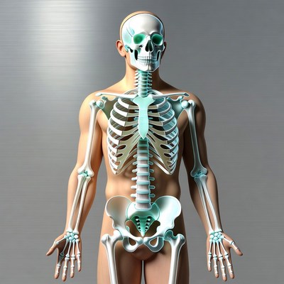 3D Human Skeleton Front View