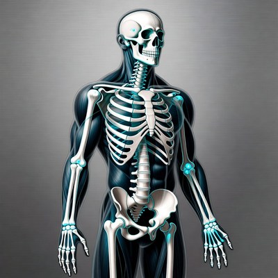 3D Human Skeleton with Muscles