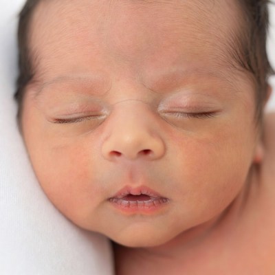 Sleeping newborn baby close-up