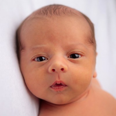 Newborn baby close-up portrait