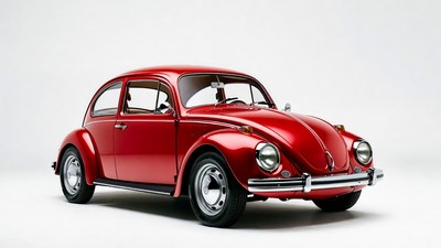 Red Volkswagen Beetle classic car