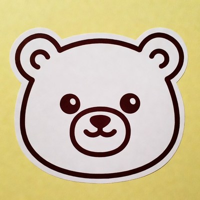 Cute White Bear Sticker
