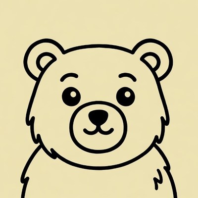 Cute cartoon bear illustration