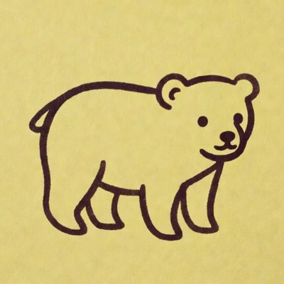 Cute cartoon bear illustration