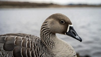 White-fronted Goose by Water