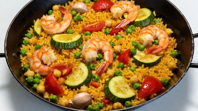 Shrimp Paella with Vegetables