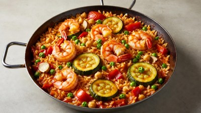 Shrimp Paella with Vegetables
