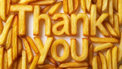 Thank You Made of French Fries