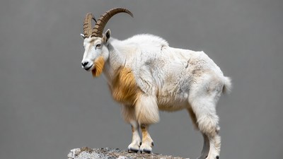 Dall Sheep Standing on Rock