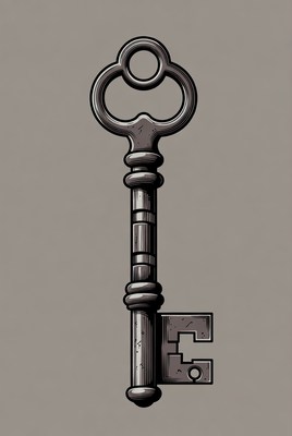 Vintage ornate skeleton key