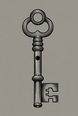 Vintage Skeleton Key Illustration