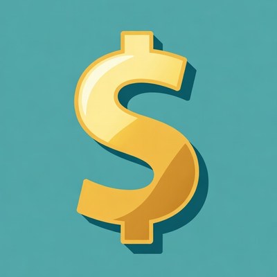 Golden Dollar Sign Icon