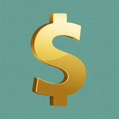 Golden Dollar Sign Illustration