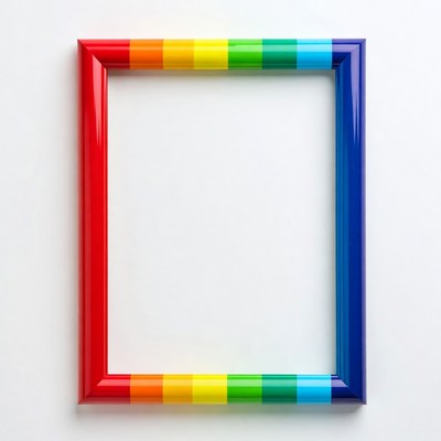 Rainbow Colored Picture Frame