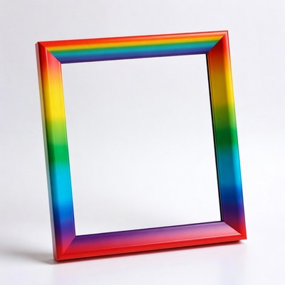 Rainbow Colored Picture Frame