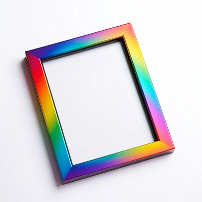 Rainbow Colored Picture Frame