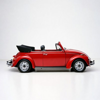 Red Volkswagen Beetle Convertible