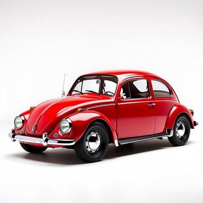 Red Classic Volkswagen Beetle
