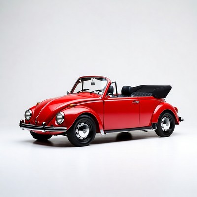 Red Volkswagen Beetle Convertible