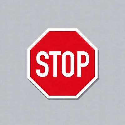 Red Stop Sign Isolated