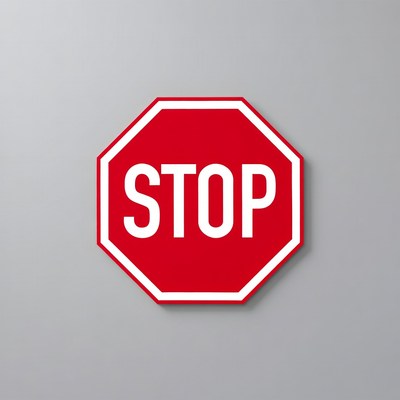 Red Stop Sign Isolated