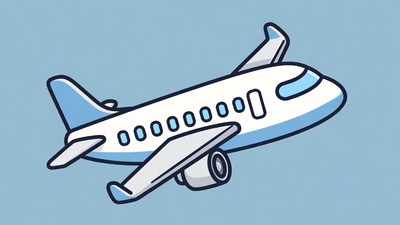 Cartoon Airplane Flying