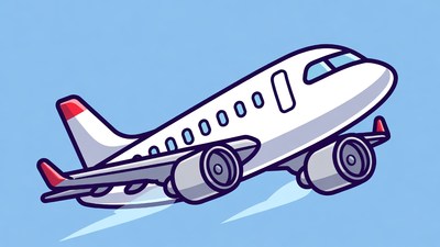 Cartoon Airplane Taking Off