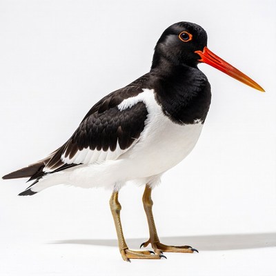 Black-winged Stilt standing isolated