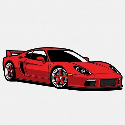 Red Sports Car Illustration