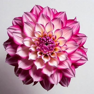 Pink Dahlia Flower Closeup