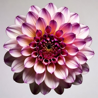 Pink Dahlia Flower Closeup
