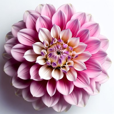 Pink Dahlia Flower Closeup