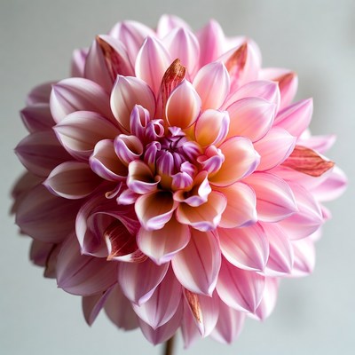 Pink Dahlia Flower Closeup