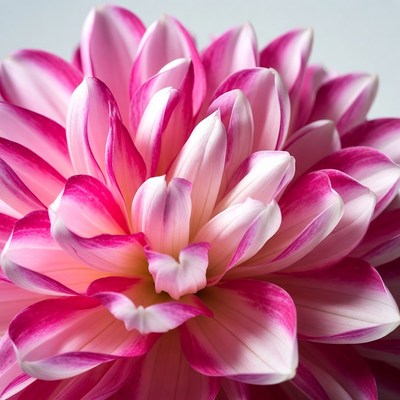 Pink Dahlia Flower Closeup