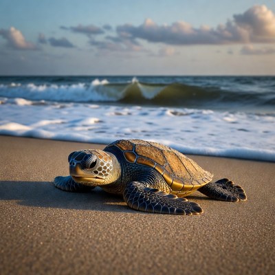 Baby Sea Turtle on Beach
