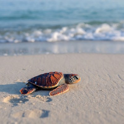 Baby Sea Turtle on Beach