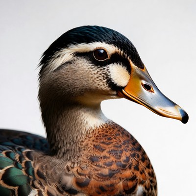 Mandarin Duck Profile View