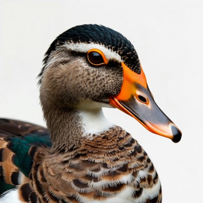 Mandarin Duck Profile Portrait