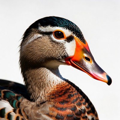 Mandarin Duck Profile View