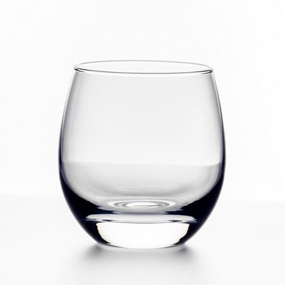 Clear Glass Tumbler on White Background