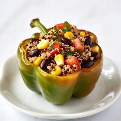 Stuffed Bell Pepper with Quinoa Salad