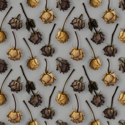 Wilted Yellow Roses Pattern