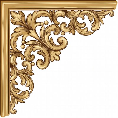Golden Ornate Corner Border
