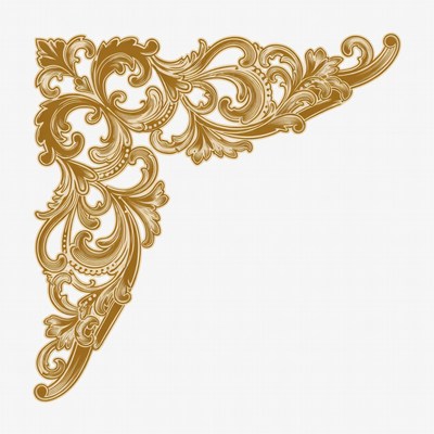 Gold ornate corner border design