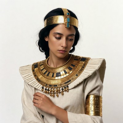 Egyptian Queen in Gold Headdress