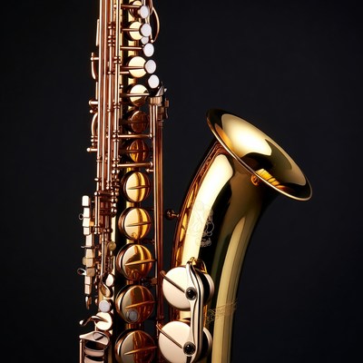 Shiny Gold Alto Saxophone
