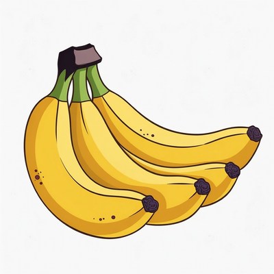 Bunch of yellow bananas illustration